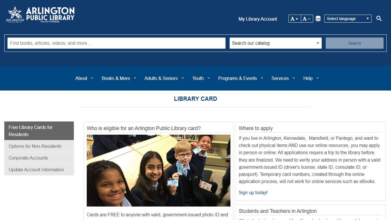 Library Card | Arlington Public Library
